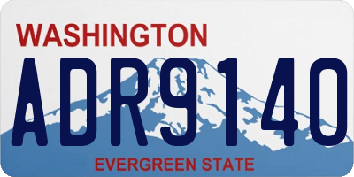 WA license plate ADR9140