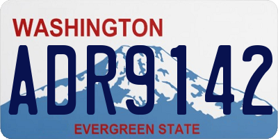 WA license plate ADR9142