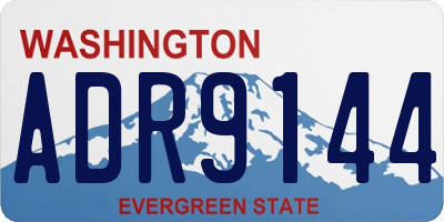 WA license plate ADR9144