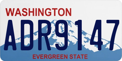 WA license plate ADR9147