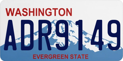 WA license plate ADR9149