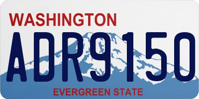 WA license plate ADR9150