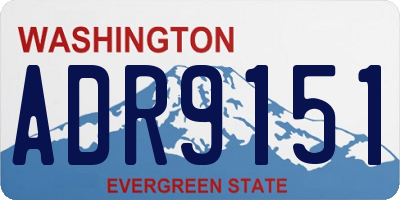 WA license plate ADR9151