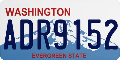WA license plate ADR9152