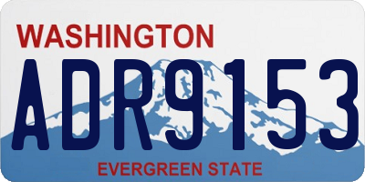 WA license plate ADR9153