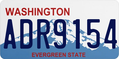 WA license plate ADR9154