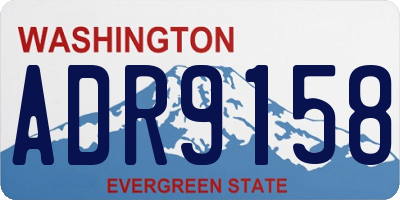 WA license plate ADR9158
