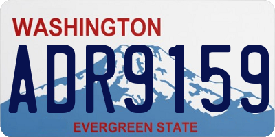 WA license plate ADR9159