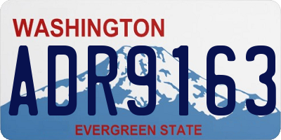 WA license plate ADR9163