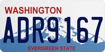 WA license plate ADR9167