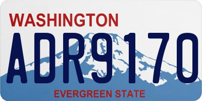 WA license plate ADR9170