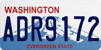 WA license plate ADR9172
