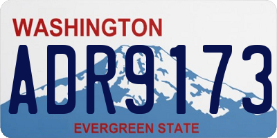 WA license plate ADR9173
