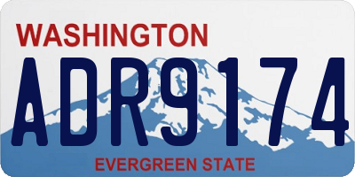 WA license plate ADR9174
