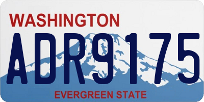 WA license plate ADR9175