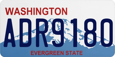WA license plate ADR9180