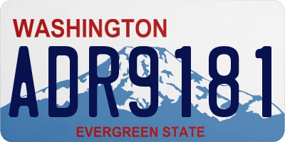 WA license plate ADR9181