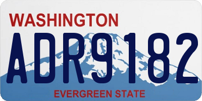 WA license plate ADR9182