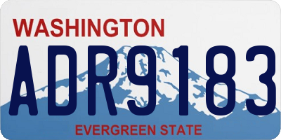 WA license plate ADR9183