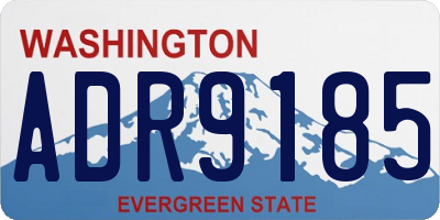 WA license plate ADR9185