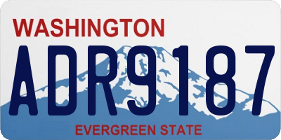 WA license plate ADR9187