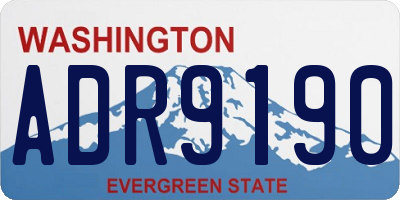 WA license plate ADR9190