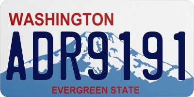 WA license plate ADR9191
