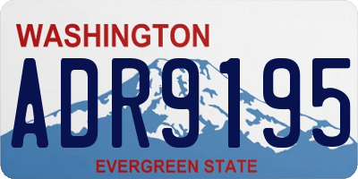WA license plate ADR9195