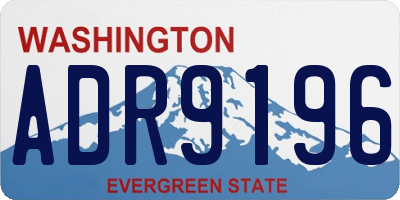 WA license plate ADR9196