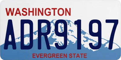 WA license plate ADR9197