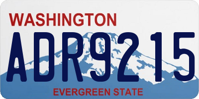 WA license plate ADR9215