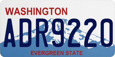 WA license plate ADR9220