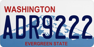WA license plate ADR9222