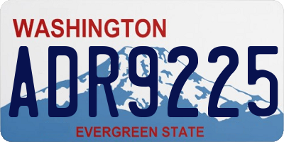 WA license plate ADR9225