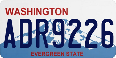 WA license plate ADR9226