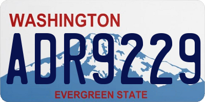 WA license plate ADR9229