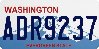 WA license plate ADR9237
