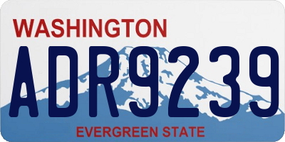 WA license plate ADR9239