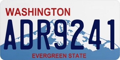 WA license plate ADR9241