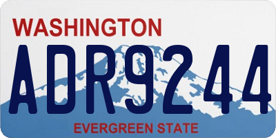 WA license plate ADR9244
