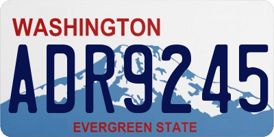 WA license plate ADR9245