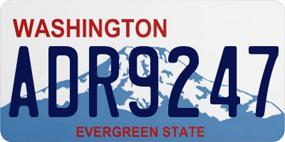 WA license plate ADR9247