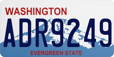 WA license plate ADR9249