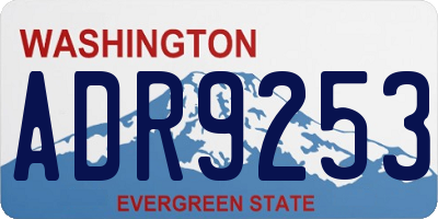 WA license plate ADR9253