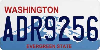 WA license plate ADR9256