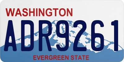 WA license plate ADR9261