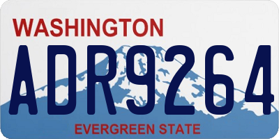 WA license plate ADR9264