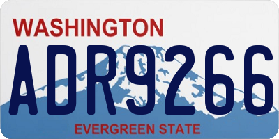 WA license plate ADR9266