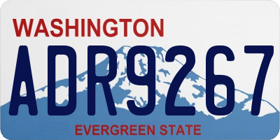 WA license plate ADR9267