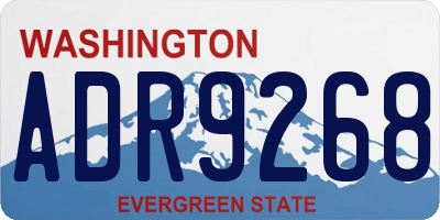 WA license plate ADR9268